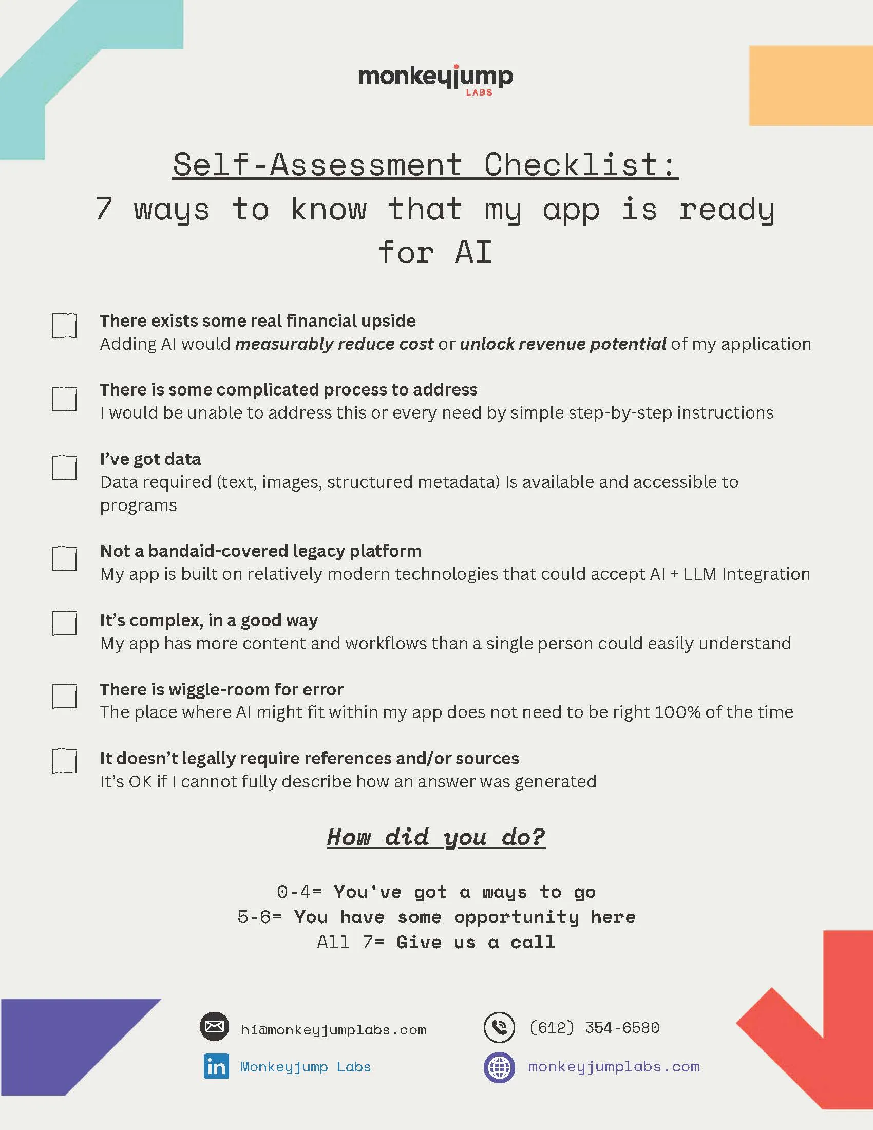 AI Enhancement Checklist