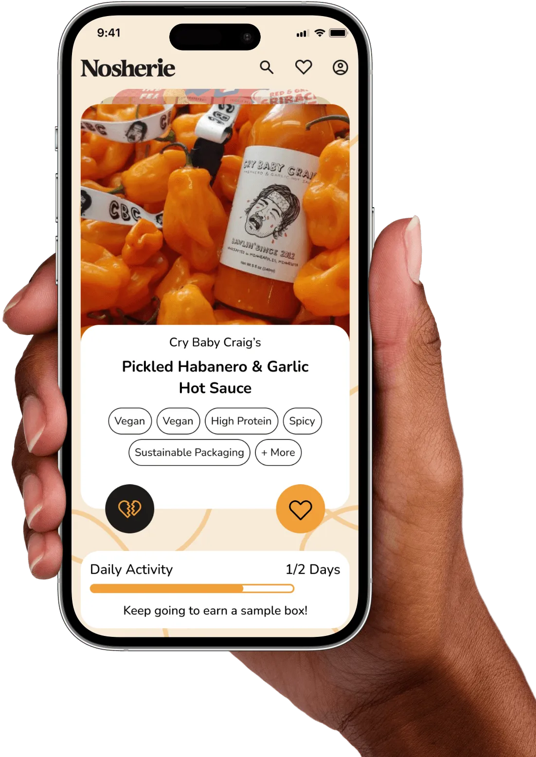 nosherie app on iphone